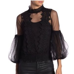 Lace detail blouse, New without under slip